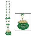 Shamrock Beads w/ Pot-O-Gold Medallion